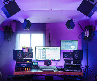 Adrian Ticker's Dolby Atmos studio, SC3070, SC205, SC204, TS108